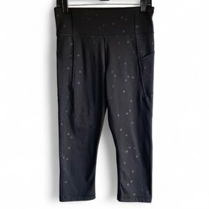 GapFit Black Star Print Cropped Leggings with Pockets